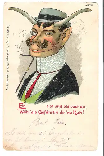 Ein .... bist und bleibst Du, Wähl\' als Gefährtin dir \'ne Kuh! v. 1904 (AK4536)