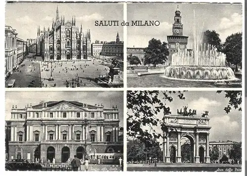 Milano - 4 Ansichten v. 1954 (AK4000)