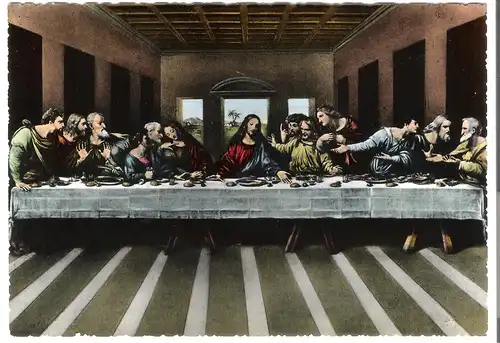 Milano - Il Cenacolo di Leonardo da Vinci v. 1954 (AK4002)