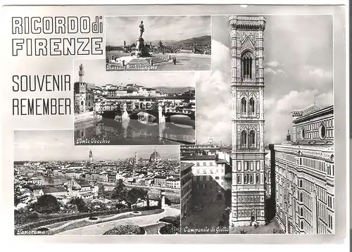 RICORDO di FIRENZE - 4 Ansichten v. 1953 (AK4021)