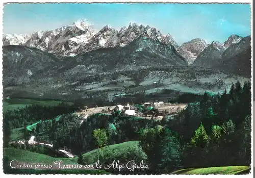 Coccau presso Tarvisio con le Alpi Giulie v. 1960 (AK4030)