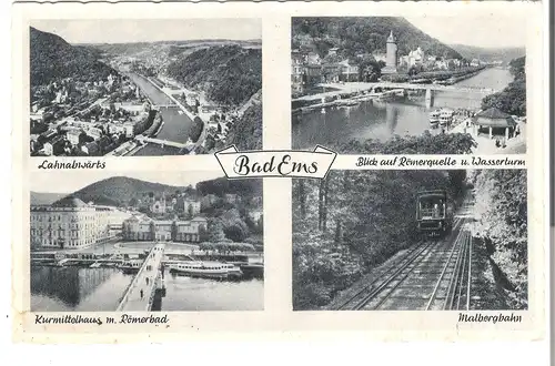 Bad Ems - 4 Ansichten v. 1953 (AK4544)