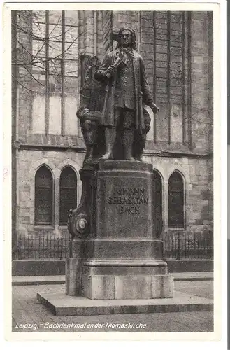 Leipzig - Bachdenkmal an der Thomaskirche v. 1950 (AK4580)