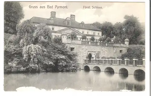 Gruss aus Bad Pyrmont - Fürstl. Schloss v. 1909 (AK4590)