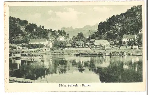 Sächs. Schweiz - Rathen v. 1952 (AK53406)
