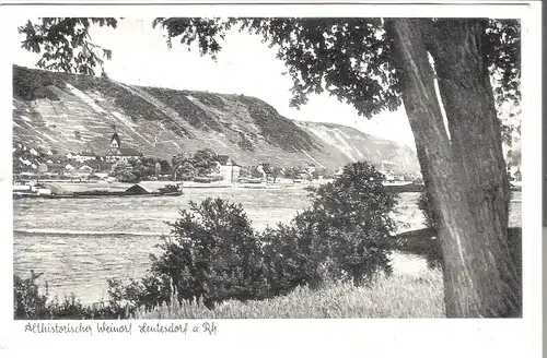 Althistorischer Weinort Leutersdorf a. Rhein v. 1955 (AK53407)