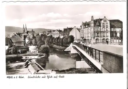 Alfeld a.d. Leine - Leinebrücke mit Blick auf Stadt v. 1938 (AK53425)