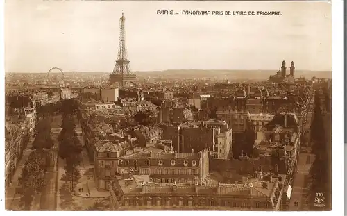 Paris - Panorama pris de L'Arc de Triomphe von 1907 (4660)