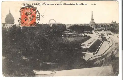 Paris - Panorama vers l'Hôtel des Invalides von 1916 (4666)