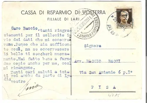 Lari - Ricostruzione, Medioevale del Castello von 1939 (AK4715)