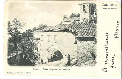 Verna - Porta d'ingresso al Convento von 1900 (AK4735)