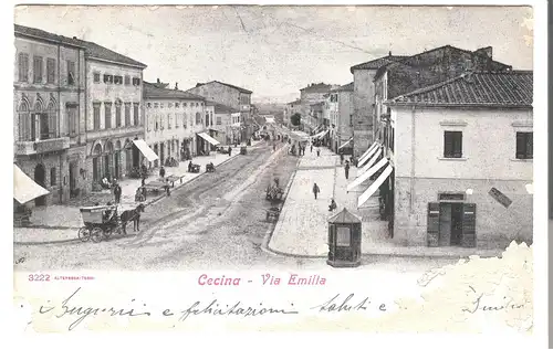 Cecina - Via Emilia von 1904 (AK4739)