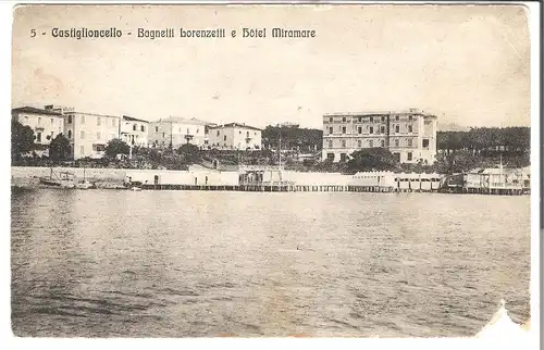 Castiglioncello - Bagnelli Borenzetti e Hôtel Miramare - von 1919 (AK4758)