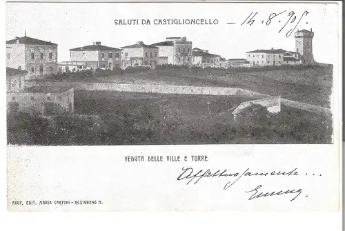 Saluti da Castiglioncello - Veduta delle Ville e Torre   - von 1905 (AK4767)