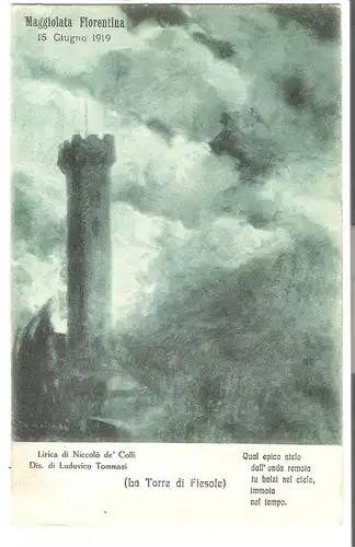 Magggiolata Florentina - La Torre di Fiesole  - von 1929 (AK4773)