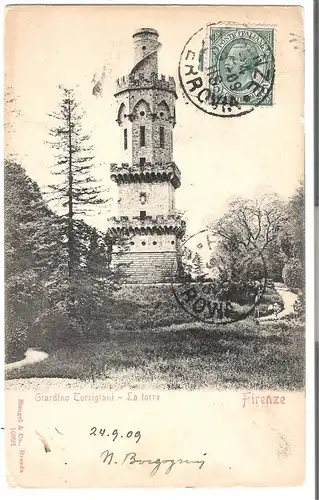 Firenze - Giardino Torrigiani - La torre - von 1909 (AK4774)