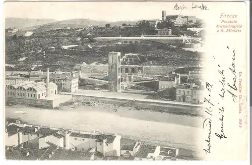 Firenze - Il Piazzale Michelangiolo e S. Miniato - von 1902 (AK4783)