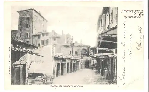 Firenze - scomparsa - Piazza del Mercato Vecchio - von 1902 (AK4798)