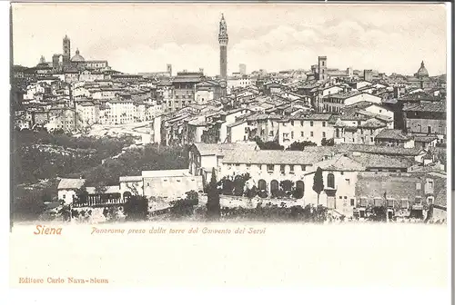 Siena - Panrama presa della torre del Conventa del Servi - von 1905 (AK4820)