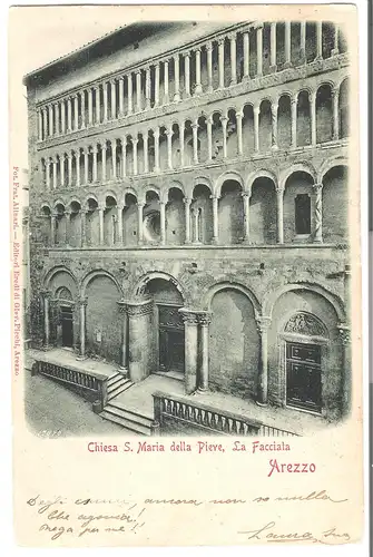 Arezzo - Chiesa S. Maria della Pieve, La Facciata - von 1901 (AK4830)