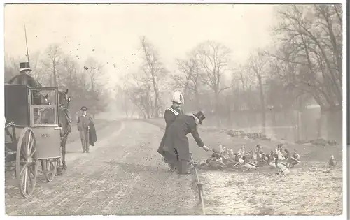 Prinzregent Luitpold beim Füttern von Enten im Englischen Garten  v.1910 (AK53329)