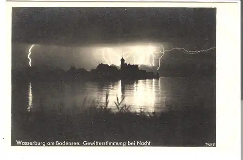 Wasserburg am Bodensee - Gewitterstimmung bei Nacht   v.1933 (AK53328)