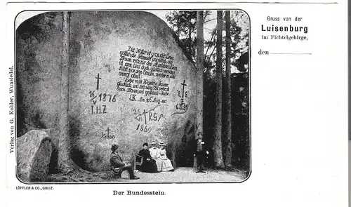 Gruss von der Luisenburg im Fichtelgebirge - Der Bundesstein v.1902 (AK53341)