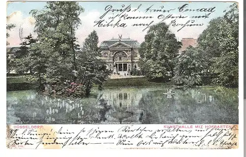 Düsseldorf - Kunsthalle mit Hofgarten v.1903 (AK53347)