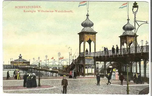 Scheveningen - Koningin Wilhelmina-Wandelhoofd v.1912 (AK53350)