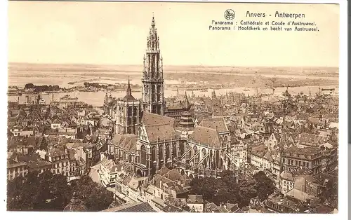 Anvers - Antwerpen - Panorama: Cathédrale et Coude d'Austruweel v.1920 (AK53373)