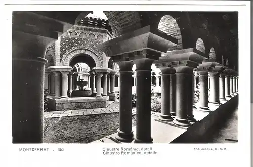 Montserrat , Claustre Románic, detail v.1955 (AK4880)
