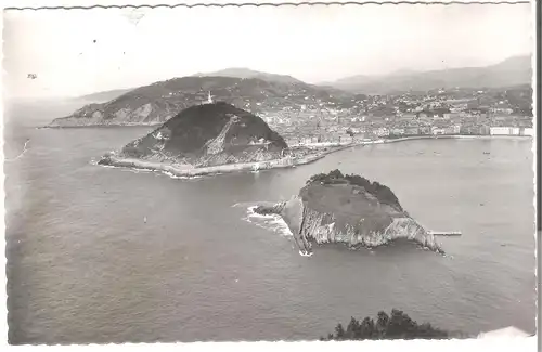 San Sebastian - Isla de Santa Clara y Monte Urgull v.1954 (AK4893)