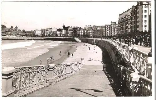 Saint Sebastian - La Playa y el paseo de la Concha v.1961 (AK4895)