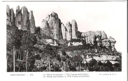 Montserrat , La "Roca foradada" i "Els Frares encantats" v.1955 (AK4944)