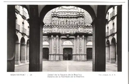 Montserrat , Detail de la Facana de la Basilica v.1955 (AK4945)