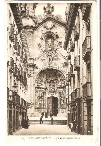 San Sebastian, Iglesia de Santa Maria v.1923 (AK4974)