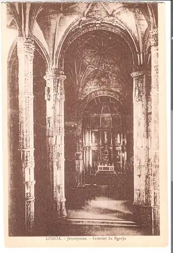 Lisboa - Jeronimos - Interior da Egreja v.1928 (AK4982)
