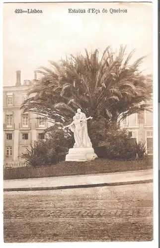Lisboa - Estatua d'Eca de Queiroz v.1921 (AK4996)