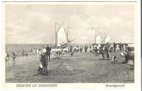 GROETEN uit Zandvoort - Strandgezicht   v.1941 (AK53539)