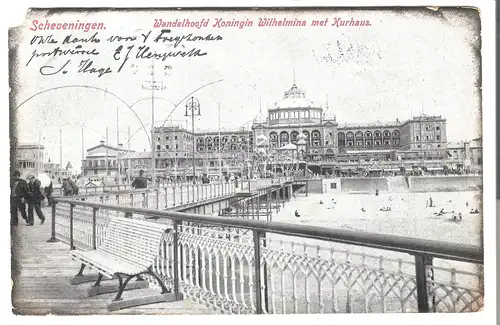 Scheveningen - Wandelhooft Konigin Wilhelmina met Kurhaus v.1906 (AK53552)