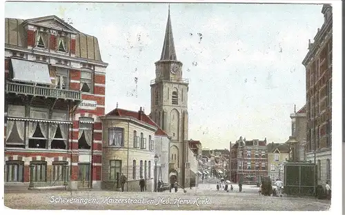 Scheveningen - Kaizerstraat en Ned. Herv. Kerk. v.1908 (AK53553)
