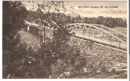 Bro öfver Ljusne älf vid Bollnäs v.1915 (AK53575)