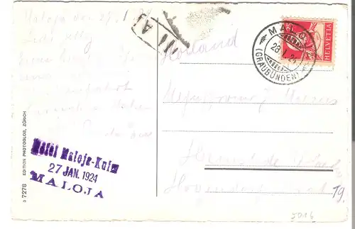 Partie b. Maloja (1811m) g. Cavloccio v.1924 (AK5016)