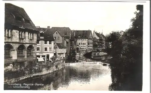 Nürnberg - Pegnitz-Partie am Schleifersteg v.1914 (AK5029)