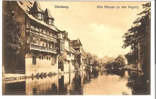 Nürnberg - Alte Häuser an der Pegnitz v.1912 (AK5030)