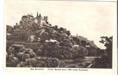 Bad Bentheim - Fürstl. Schloß anno 1625 (nach Ruysdael)  v.1929 (AK5042)