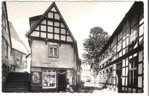 Tecklenburg - Teutoburger Wald - Fachwerkhäuser mit Geschäft  v.1970 (AK5046)