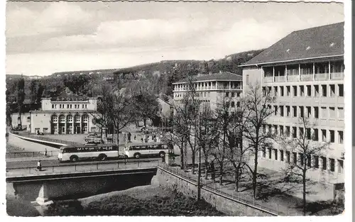 Siegen i. W. - Partie an der Siegbrücke - Apollo-Theater - Sparkasse - Rhein-Ruhr-Bank  v.1959 (AK5056)