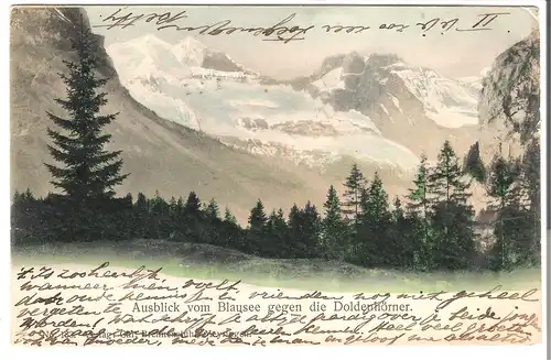 Ausblick vom Blausee gegen die Doldenhörner v.1903 (AK5058)