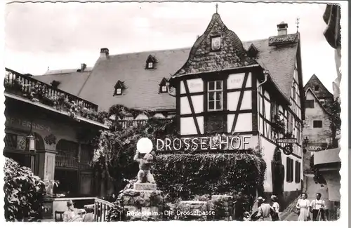 Rüdesheim - Die Drosselgasse - Der Drosselhof  v.1959 (AK5059)